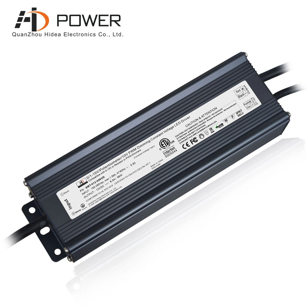 12 Volt dimmbarer LED-Treiber 96 W 100 W kompatibel mit 0-10 V Dimmer