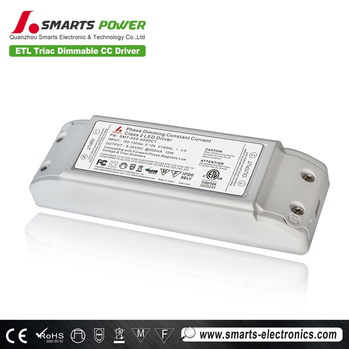 Triac-dimmbares LED-Netzteil der Klasse 2 500mA 10w