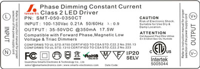 350mA 17.5w triac dimmable LED power supply