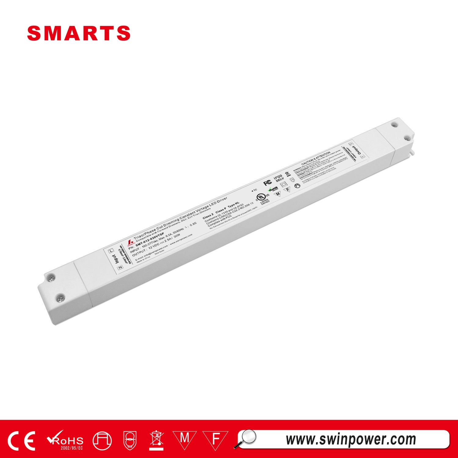 Triac dimmbarer Treiber Weiß UL ROHS LED 30 W Treiber LED-Panel-Treiber