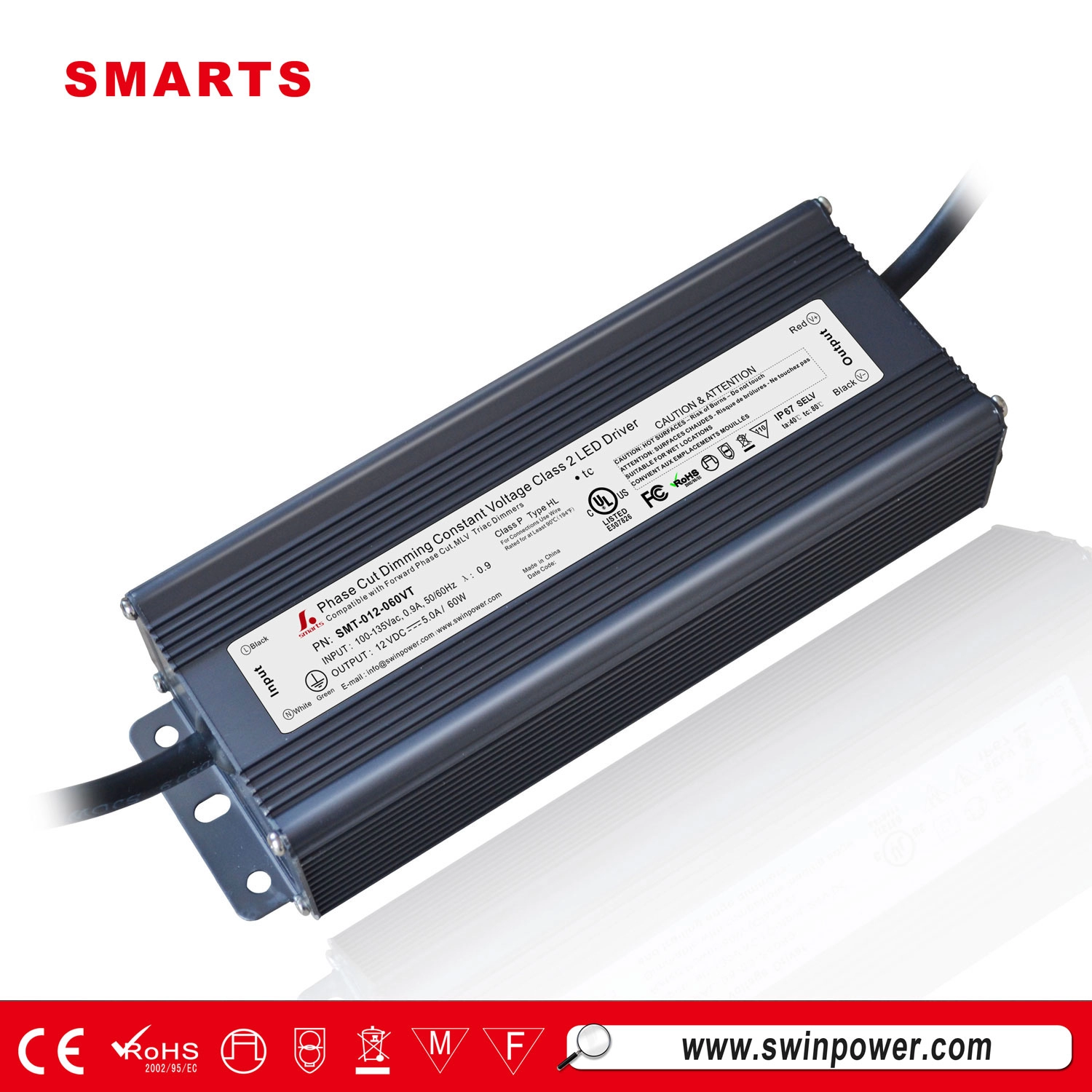LED-Panel-Lichttreiber 12 V 60 W Triac dimmbares Konstantspannungs-LED-Netzteil