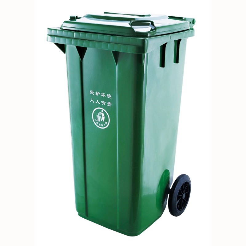 120L Kunststoff-Mülleimer für den Außenbereich mit Rädern