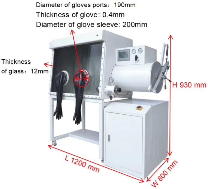 Anpassungs-Labor-Vakuum-Handschuhbox mit Reinigungssystem