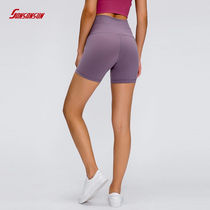 Damen-Shorts mit hoher Taille und Handytaschen