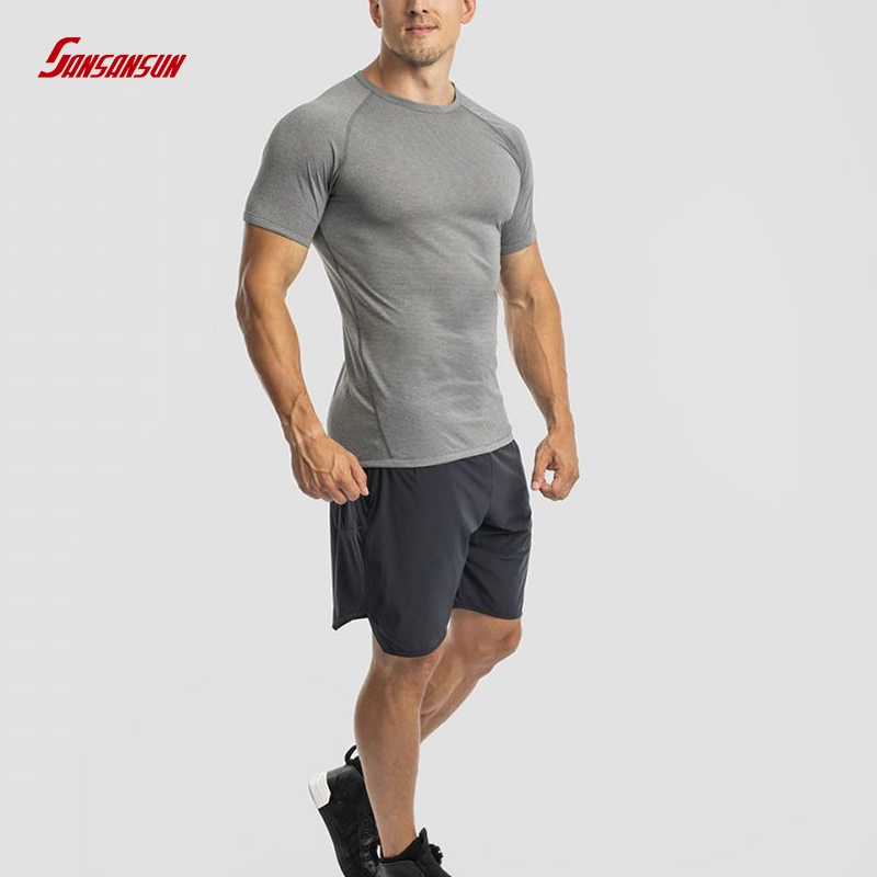 Männer Professioneller Sport Stoff Fitness Tight Gym Shirts