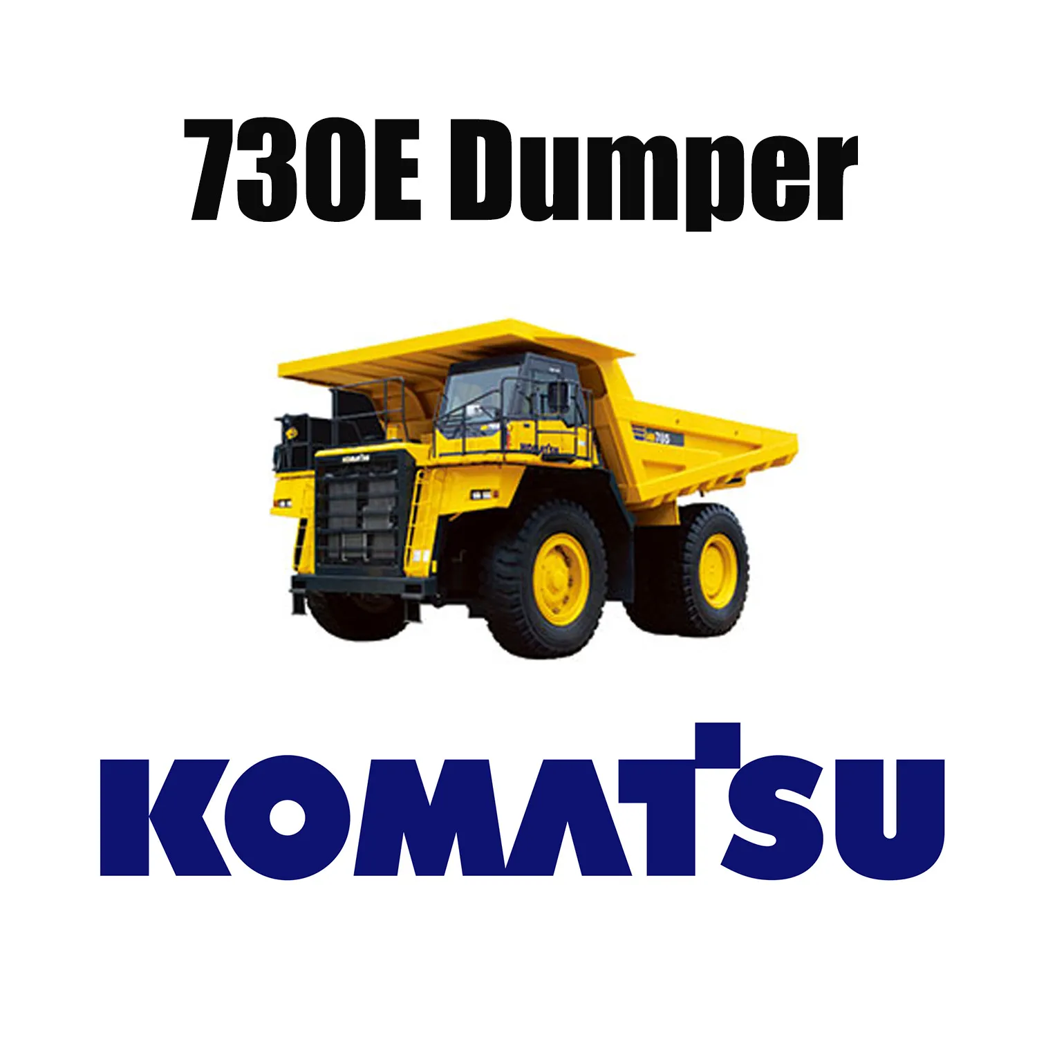 KOMATSU 730E Muldenkipper mit Giant 37.00R57 OTR Mining-Reifen