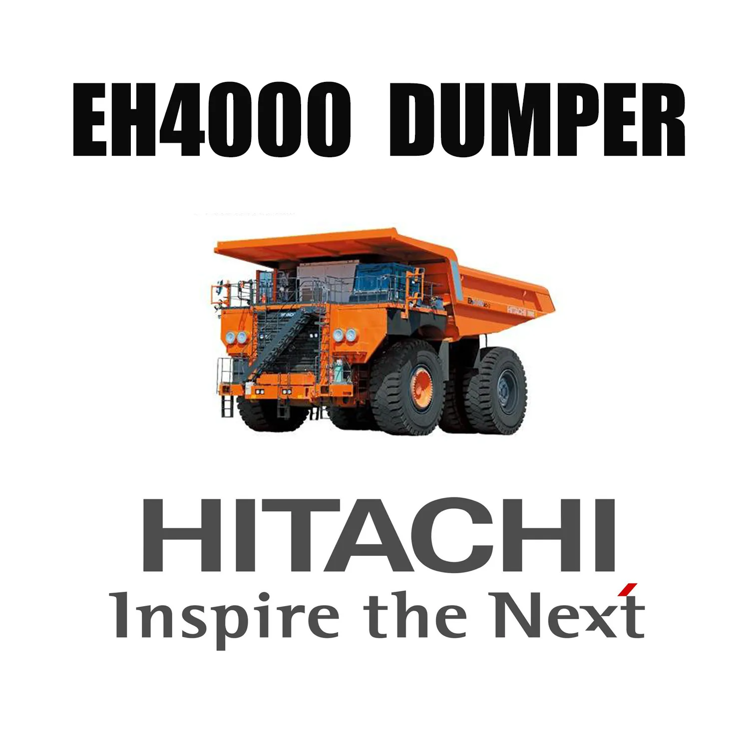 Starre Muldenkipper HITACHI EH4000 Ausgestattet mit 46/90R57 Mining Earthmover-Reifen