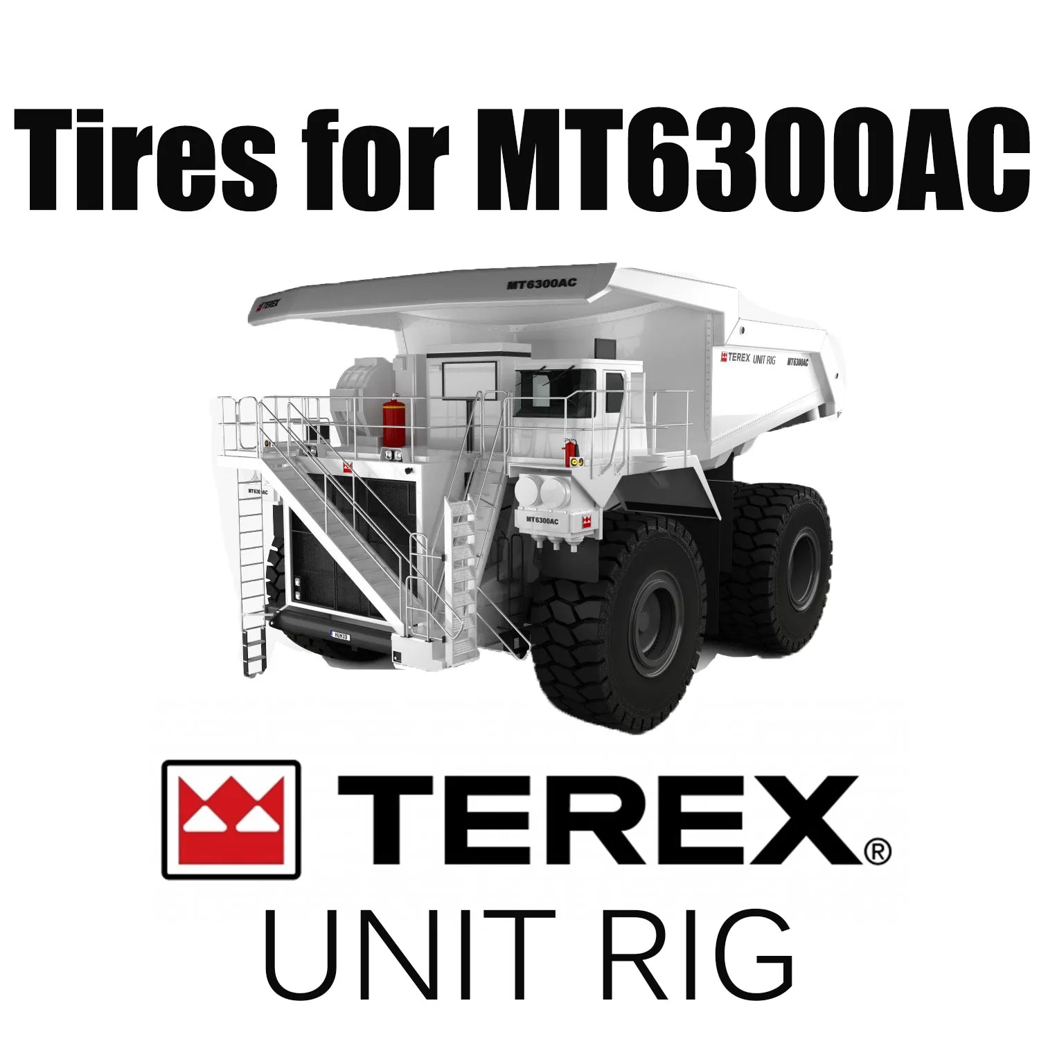 UNIT RIG MT6300AC Muldenkipper, ausgestattet mit Giant 59/80R63 Offroad-Reifen