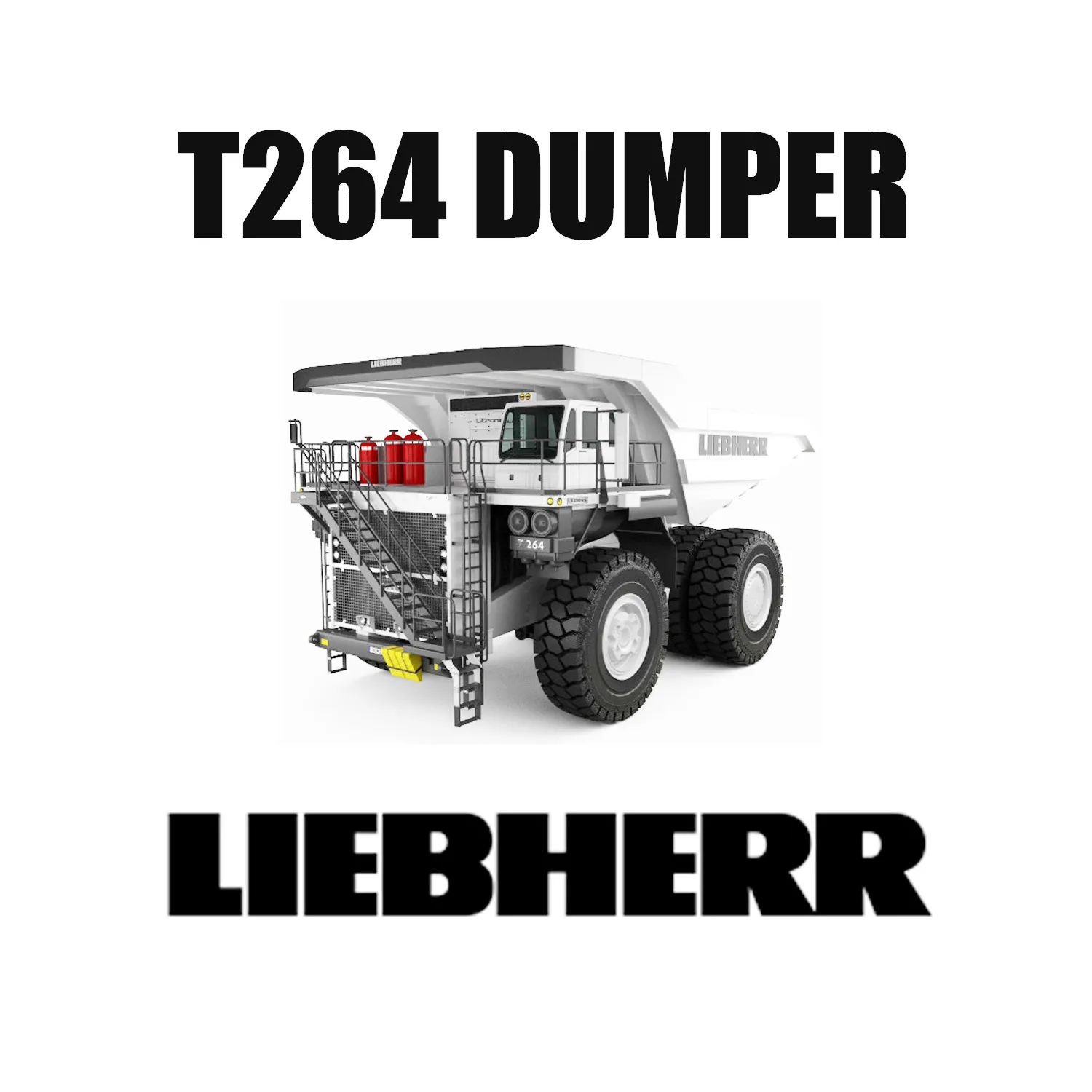 240 Tonnen Liebherr T 264 Mining Trucks mit 40.00R57 E-4 Erdbewegungsreifen