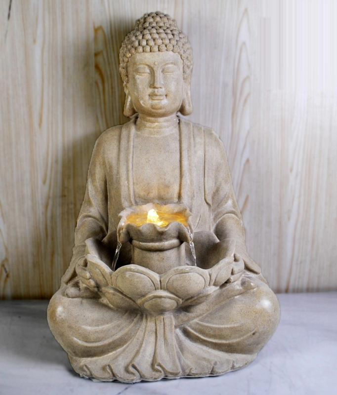 Solar Meditation Buddha Wasserspiel