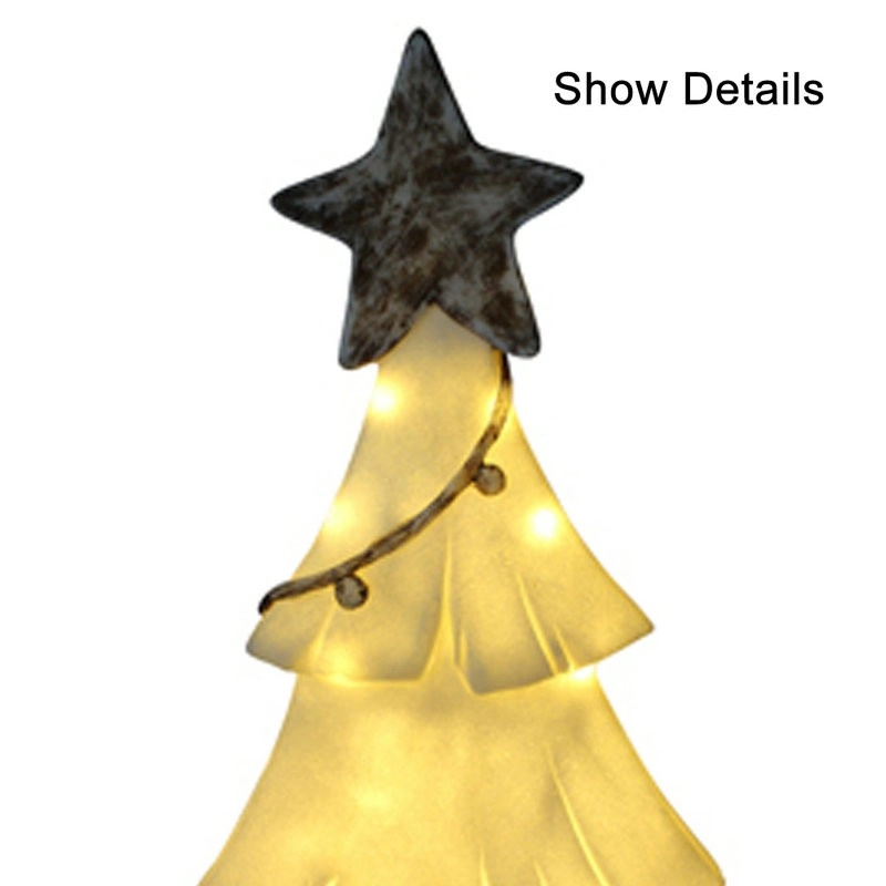 Sandsteinlampen Der Lichtbaum mit Spitzenstern für Weihnachten