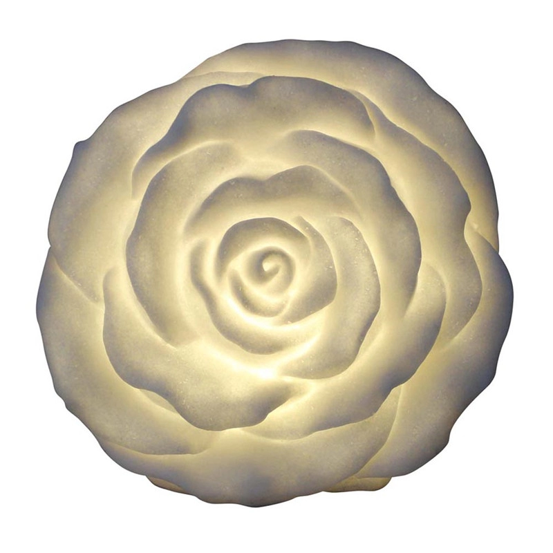 Sandstein-Blumen-Rosen-Lampen-Garten- und Heimdekor-LED-Licht