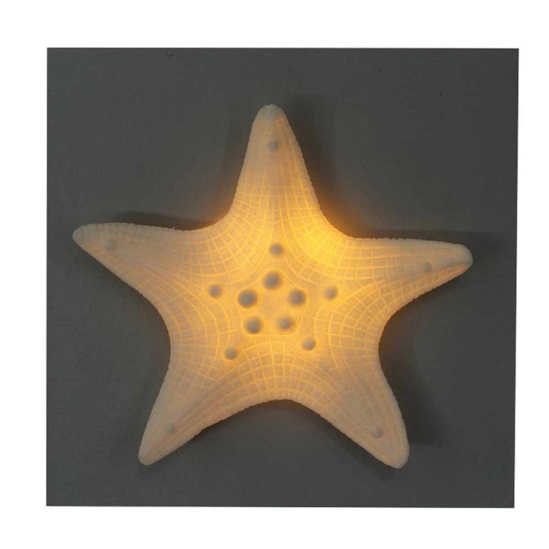 Sea Star Design Deko aus MDF-Holz zum Basteln mit LED-Lichtern zur Dekoration
