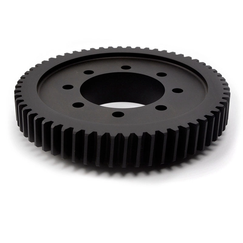 Kundenspezifisches, schwarz eloxiertes CNC-Drehgetriebe aus Aluminium für Motormotorteile