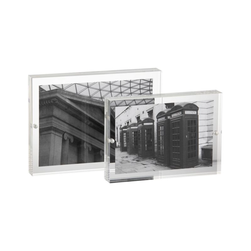 Transparenter Acryl-Magnet Fotorahmen mit zwei Seiten