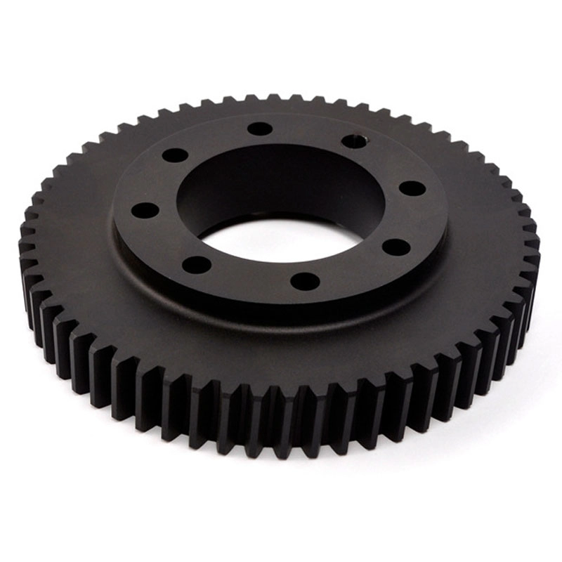 Kundenspezifisches, schwarz eloxiertes CNC-Drehgetriebe aus Aluminium für Motormotorteile