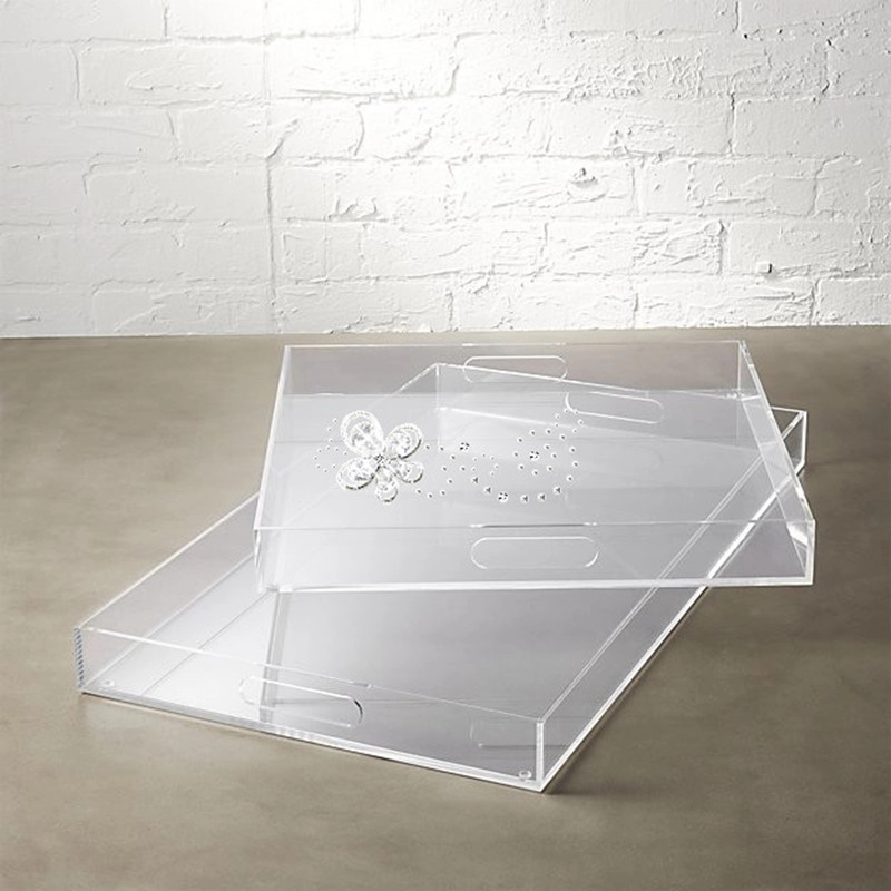 Bar-Tablett aus durchsichtigem Plexiglas