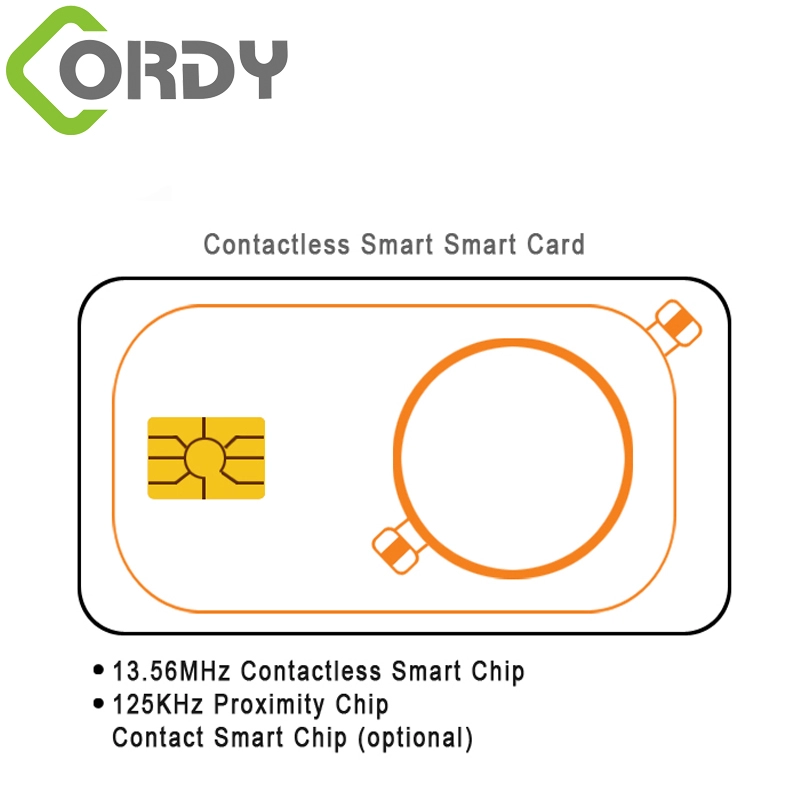 RFID-Doppelkarte mit Magnetstreifen Karte mit Kontakt-IC