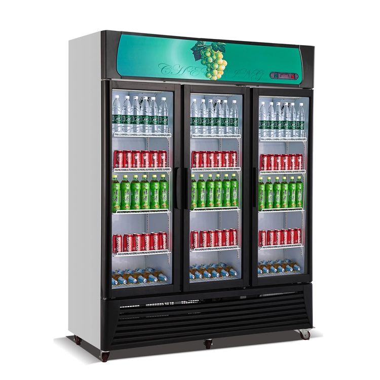 Supermarkt Kühlschrank Equipment Display Getränke Kühlschrank Glastür Gefrierschrank & Kühlschrank