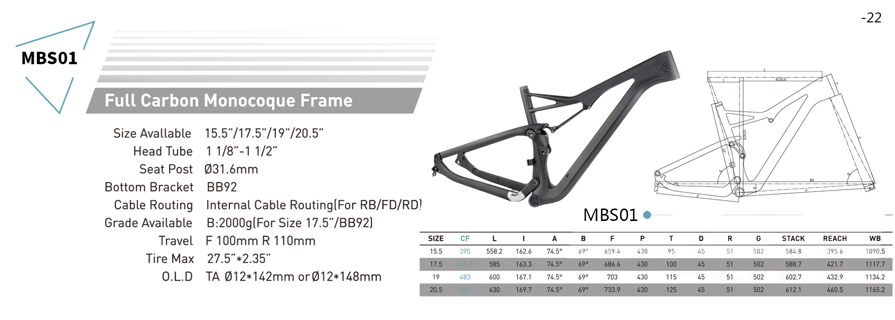 650b MTB-Rahmen