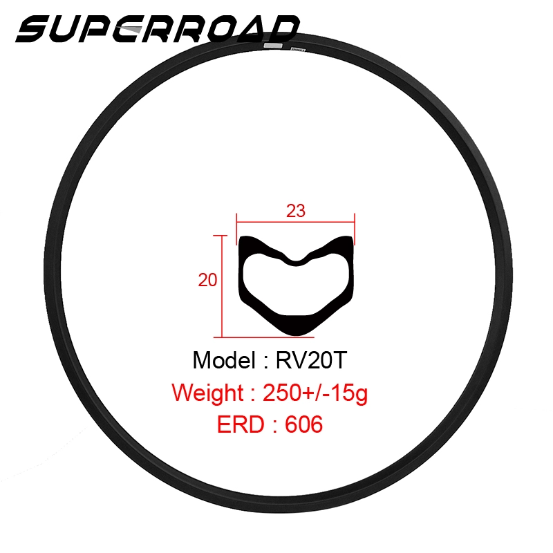 23 mm röhrenförmige Rennradfelgen, Carbon-Rennrad