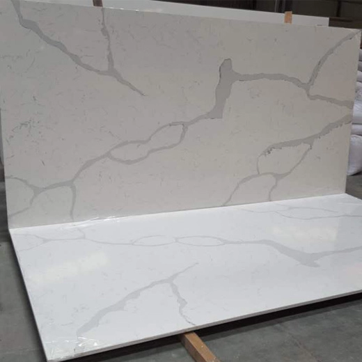 OP9009 Calacatta White Engineered Quarzstein Beliebte Farbe Counter Top Fabrication