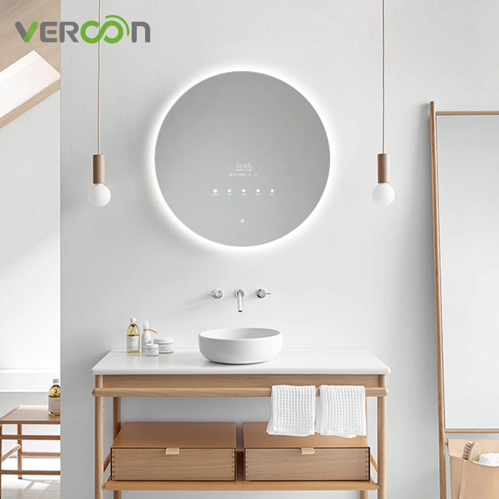 Vercon Custom Badezimmer beleuchteter LED-Smart-Spiegel rund mit Touch-Schalter