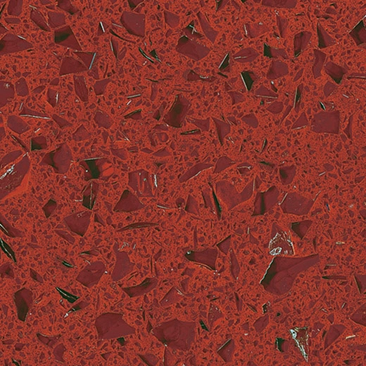 OP1801 Stellar Red Künstliche Quarzfliesen für Hotelbodenfliesen