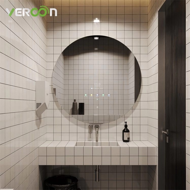 10,1-Zoll-Android-Smart-TV-Badezimmerspiegel rund mit wasserdichtem TV-Touchscreen