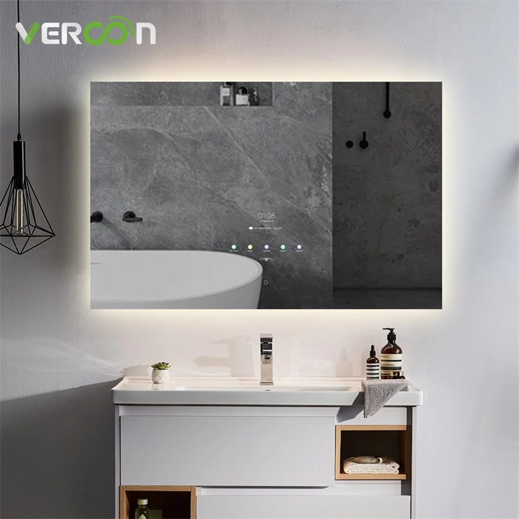 Badezimmer-Wand-Kosmetikspiegel, Android-Touch-Spiegel, intelligenter Spiegel mit WLAN