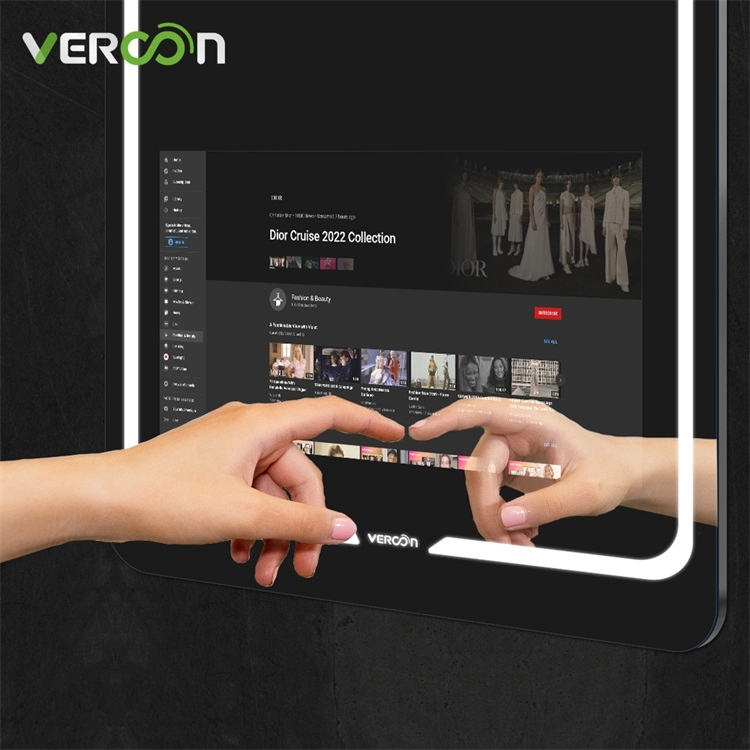 Vercon Espejos Inteligentes Android Touchscreen Smart Badspiegel TV Magic Mirror in Estate