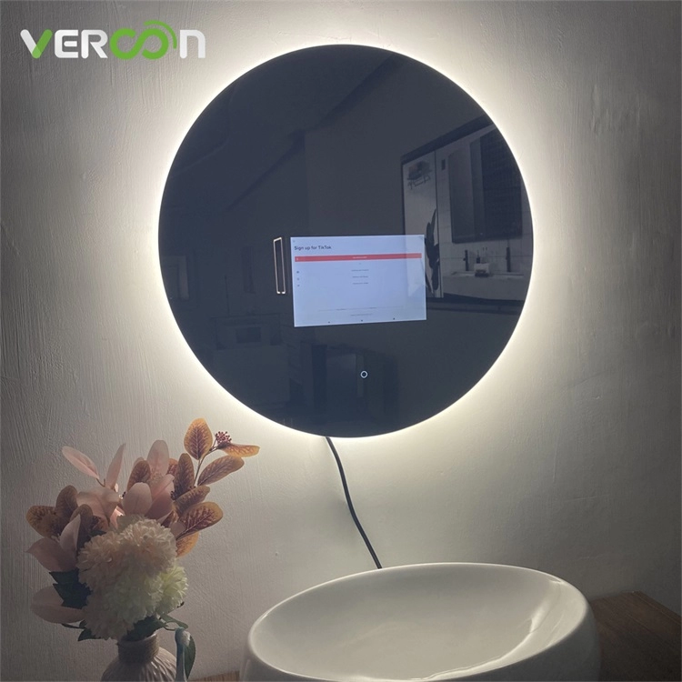 Wasserdichter intelligenter LED-Spiegel beleuchteter runder Badezimmerspiegel