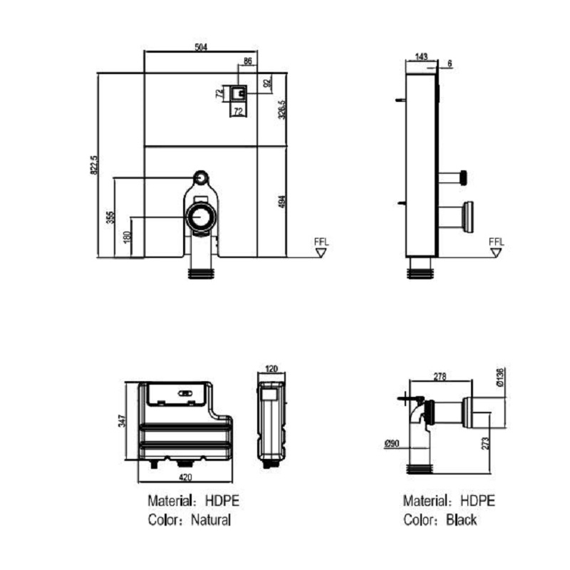 bidet cabinet cistern