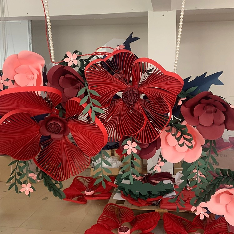 Weihnachtsfenster Papierkunst Blumen Requisiten Display