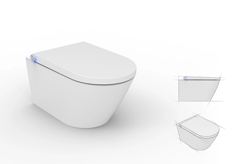 CE-Zertifikat beheizte elektrische Bidet-WC-Sitz-Badlösungen mit verdecktem Spülkasten