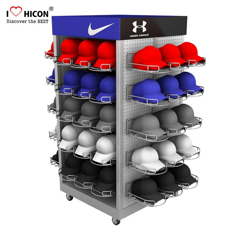 Athletic Metal Multiple Hat Display Rack Großhandel für Einzelhandelsgeschäfte