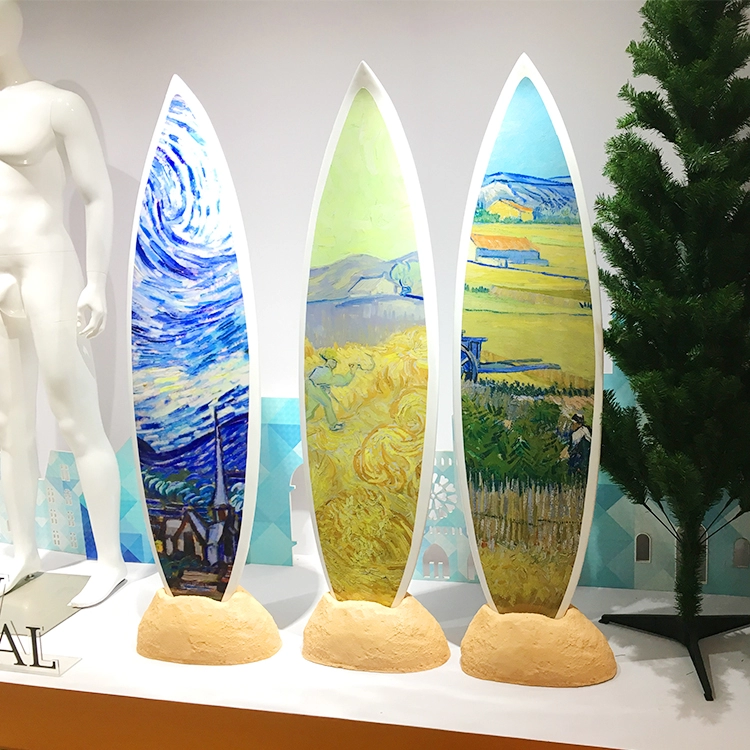 kundenspezifische Hersteller von dekorativen Fiberglas-Surfbrettern