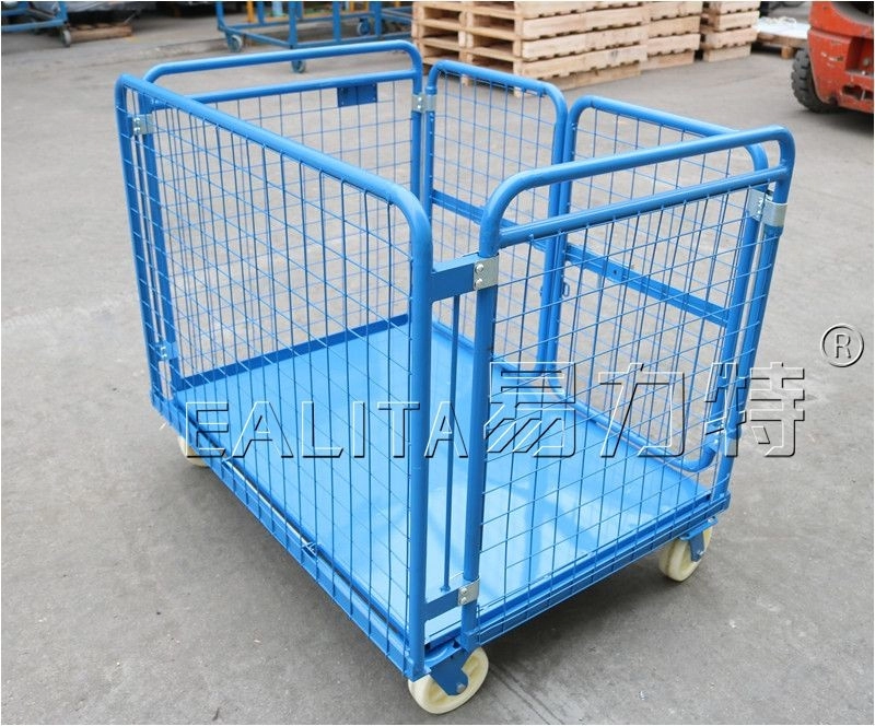 Warehouse Steel Cargo Roll Cage Trolley Maschendraht M-RGS-02