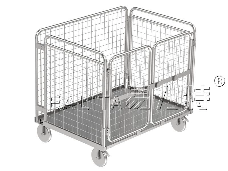 Warehouse Steel Cargo Roll Cage Trolley Maschendraht M-RGS-02