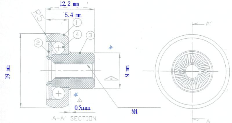 Brass Shaft Shower Door Roller