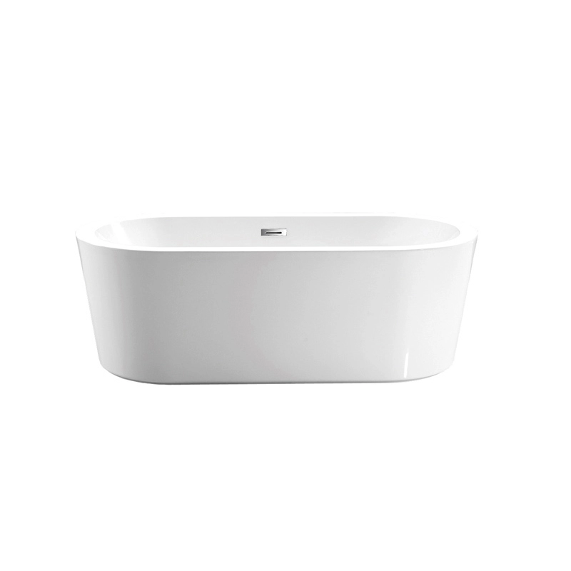 Badezimmer weiße ovale freistehende Badewanne aus Acryl