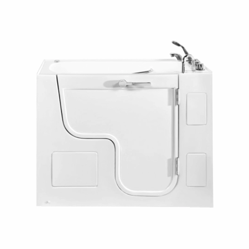 Barrierefreies Badezimmer, freistehende begehbare Badewanne aus Acryl