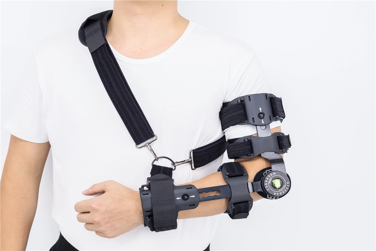 Teleskopierbare ROM-Unterarm-Ellbogenbandagen mit Armschlaufen und individuellem Logo
