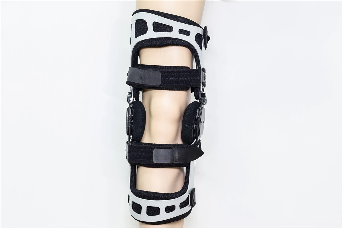 Offloading klappbare OA-Knieorthesenfabrik für Beinstützen oder Bänderschutz mit Aluminiumschale