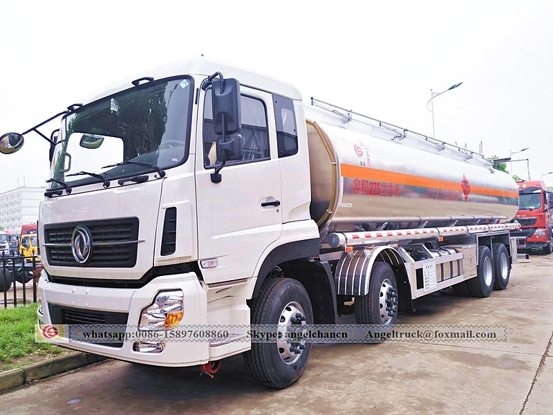 Dongfeng 8x4 Benzin-Tankwagen Aluminiumlegierung 27500 Liter