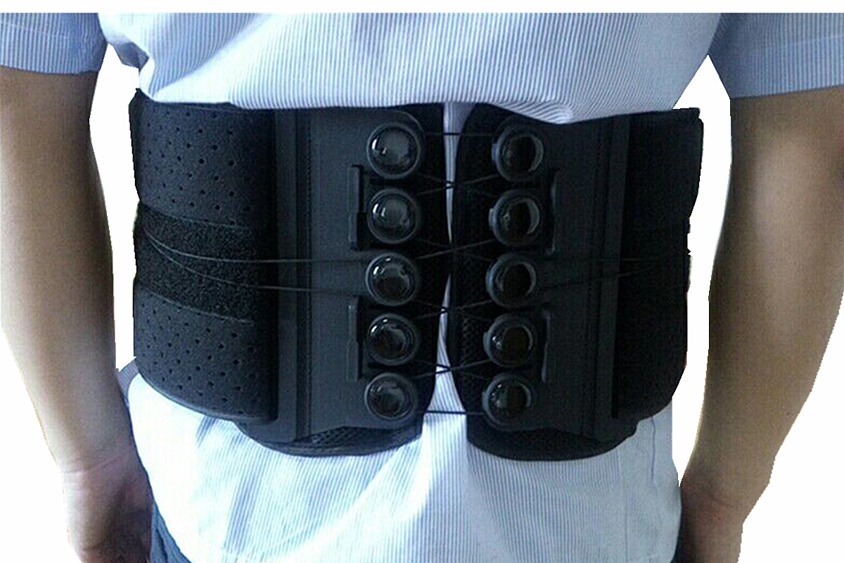 Verstellbare Lumbo-Sakral-Rückenstütze mit LSO-Mechanismus und Rückengurten mit einer Höhe von 8 oder 10 Zoll