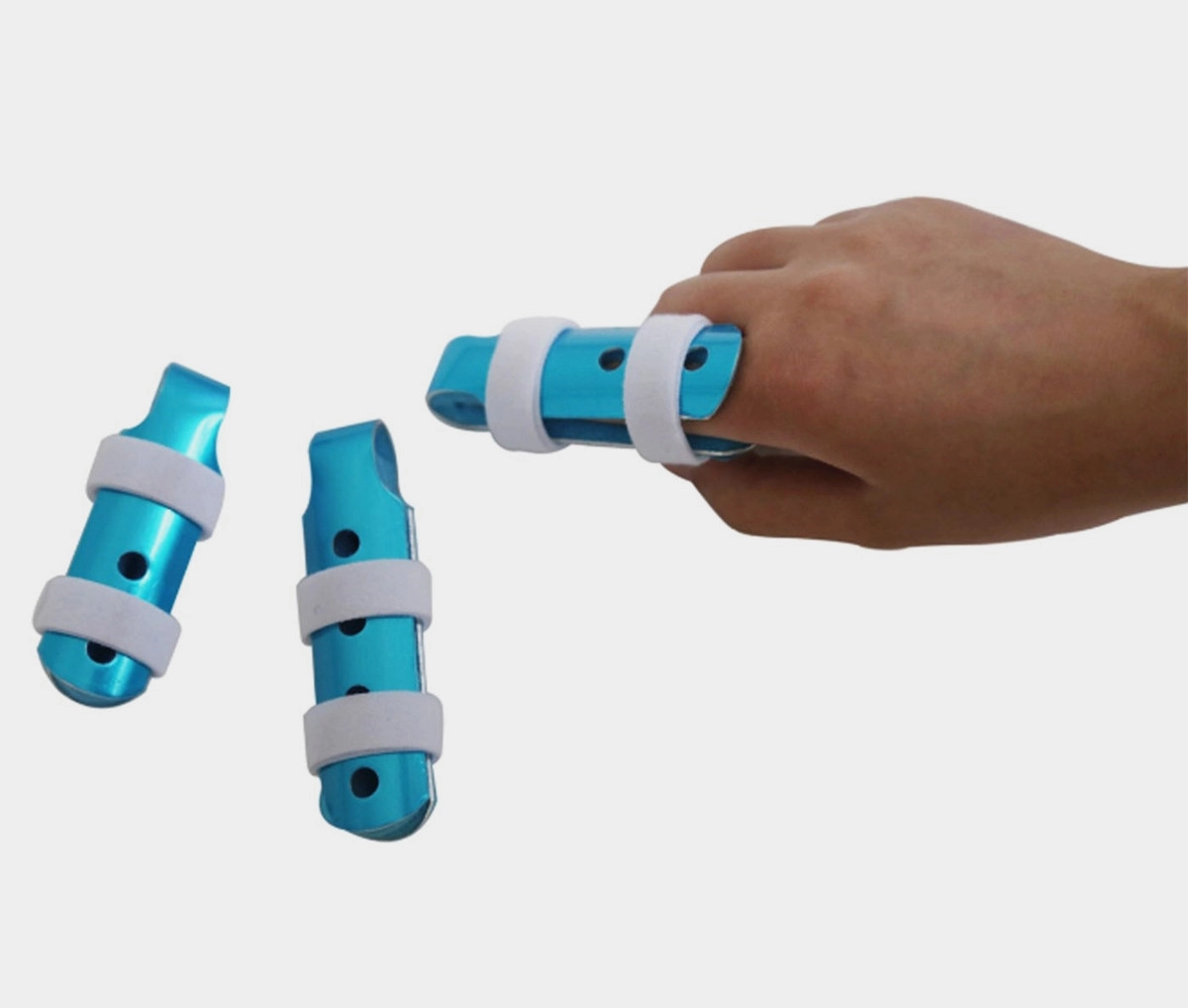 Verstellbare Aluminium-Fingerschienen für Kinderbetten mit oder ohne Riemen zum Schutz oder zur Immobilisierung