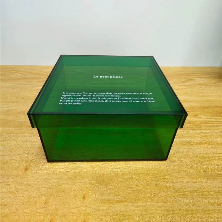 Staubdichte, stapelbare, farbenfrohe Aufbewahrungsbox aus Acryl mit Deckel