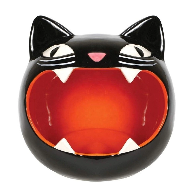 Keramikschale mit schwarzer Katze, Bonbonschale, Kitty Dish Dekoration