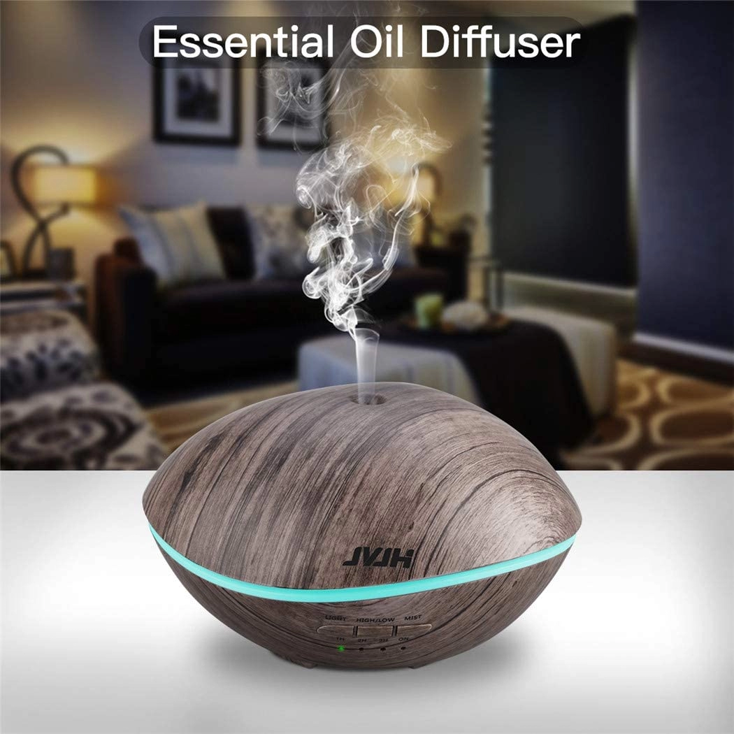 500 ml Holzmaserung Ultraschall Aroma Air Water Vaporizer Duft elektrische Diffusoren